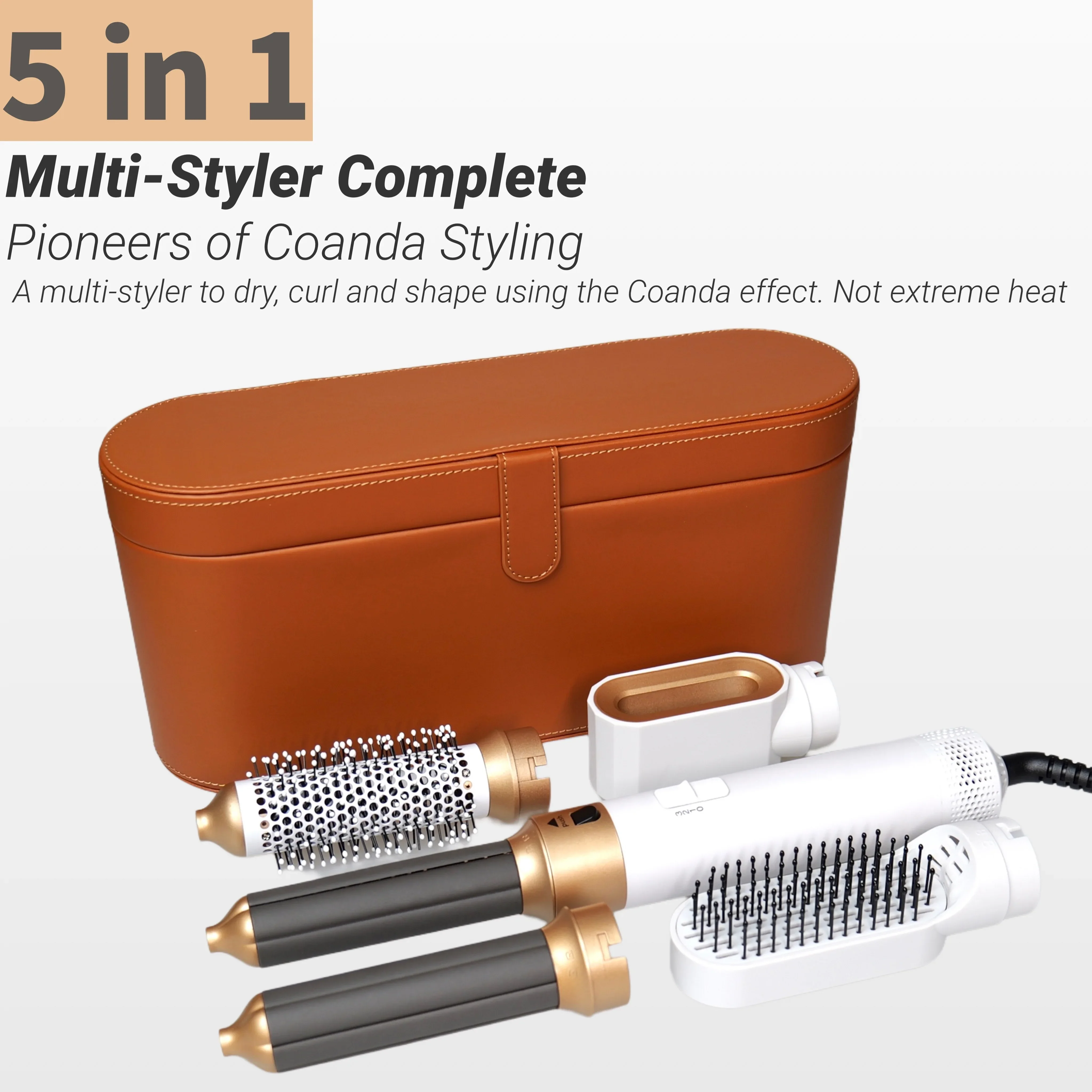 

Professional Hair Styler 5 In 1 Hairdryer With Curling Barrel Hot Air Brush Blow Dryer Multi Hair Styler Complete Hairdryer