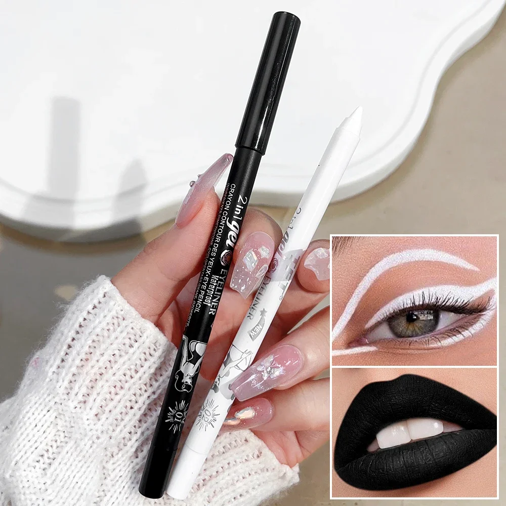 Kleurrijke Eyeliner Gel Pen Waterdicht Transpiratie Niet-vlekkende Oogschaduw Potlood Langdurige Parelachtige Ogen Lippenstiften Make-up voor Beginnende