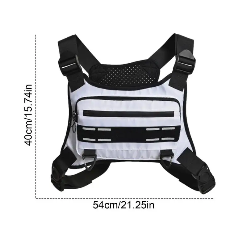 Running Vest Bag Adjustable running chest bag Reflective Front Chest Pack With Phone Holder Breathable cycling Vest for sport