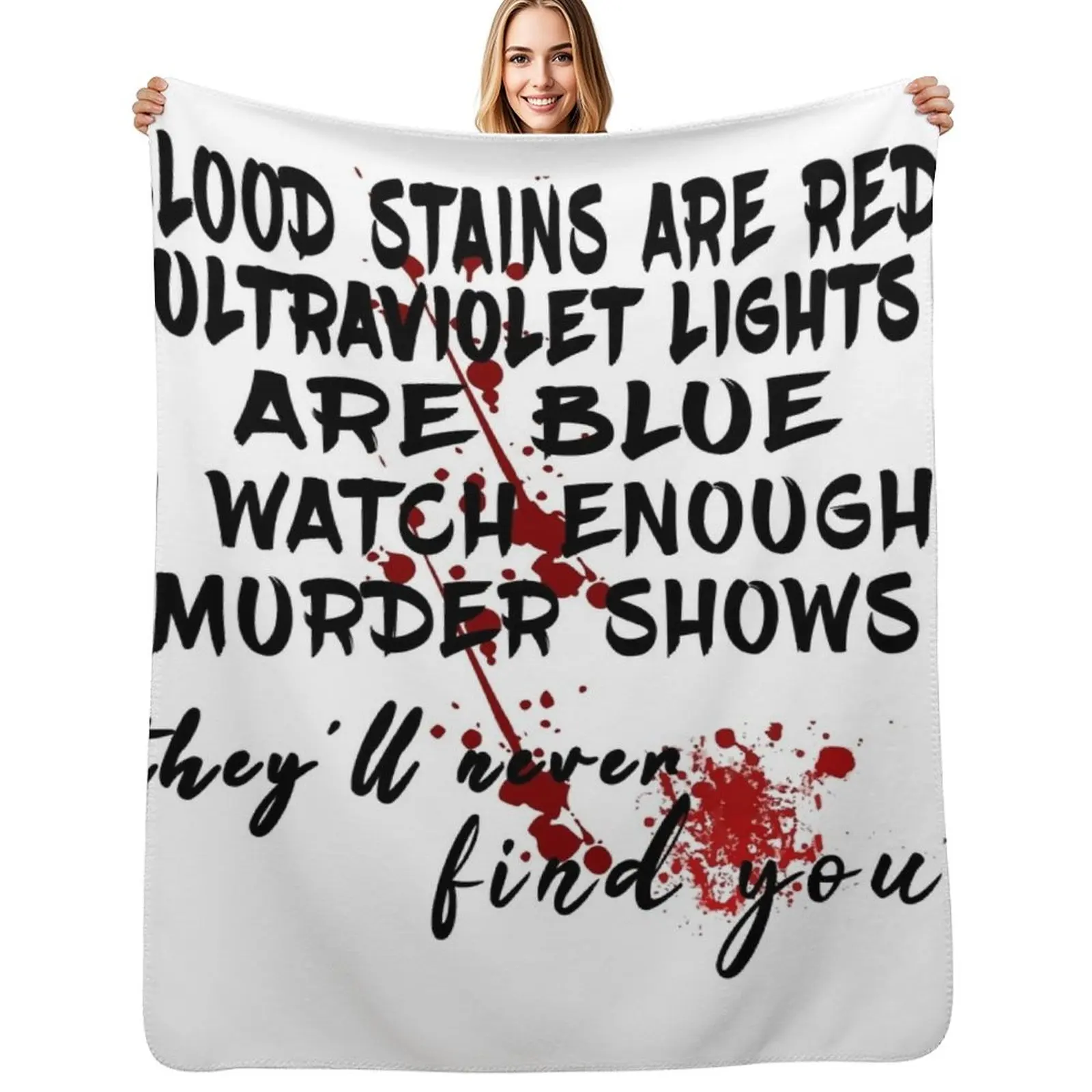 Blood stains are red ultraviolet lights are blue Throw Blanket Cute Plaid Plaid Sofas Retros manga Luxury Throw Blankets