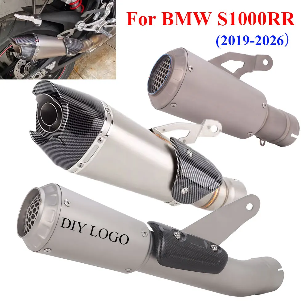 For BMW S1000RR 2019-2026 S1000R 21-23 Motorcycle Exhaust Escape Muffler Slip On Tail Pipe Titanium/Stainless