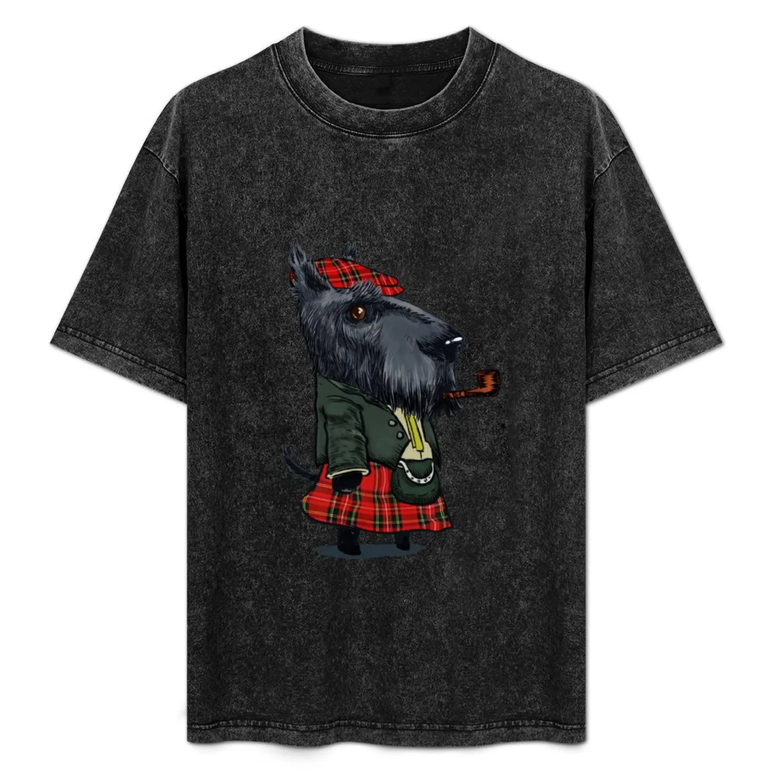 

Scottish Terrier wearing Kilt T-Shirt Work Wear Breathable Tee