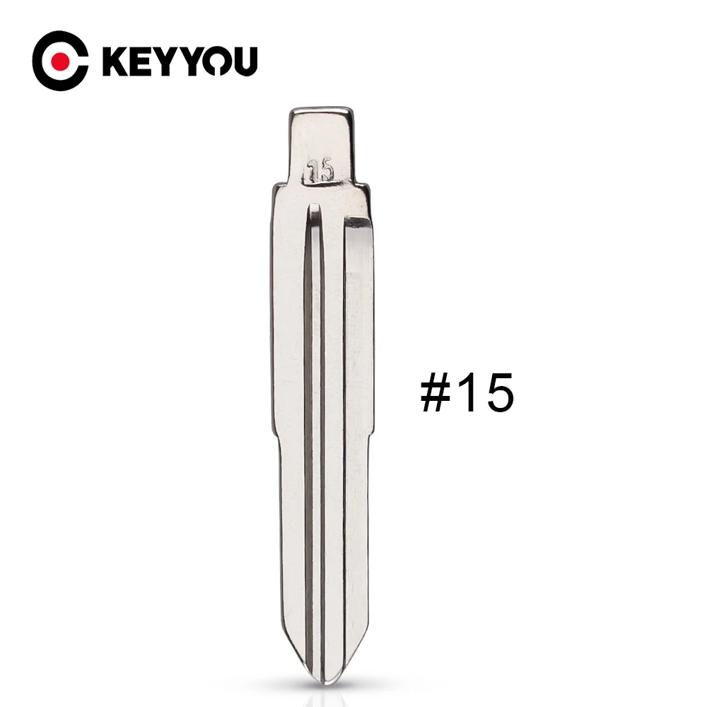 KEYYOU 10pcs HYN15 HYN6 Flip Blank key Blade 15#  for Hyundai Elantra Tucson Kia Cerato for KD xhorse VVDI remotes