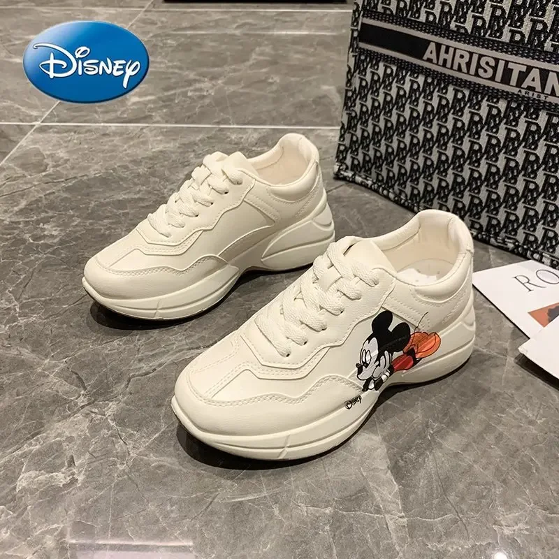 Original Disney Mickey Mouse Shoe Ladies Fashion Platform Shoes Comfortable Fashion Casual Shoes Sports Running Women's Shoes