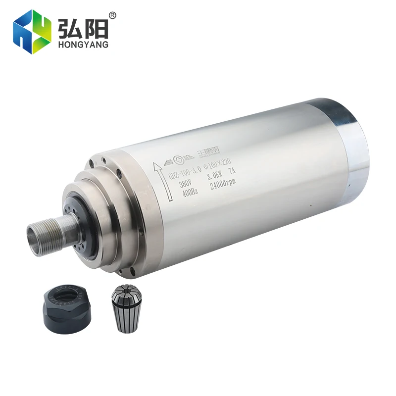 3.0KW ER20 CNC Spindle Motor 220V 380V AC Spindle 4 Bearing Water-Cooled Engraving Milling Machine Spindle Used For CNC Routers