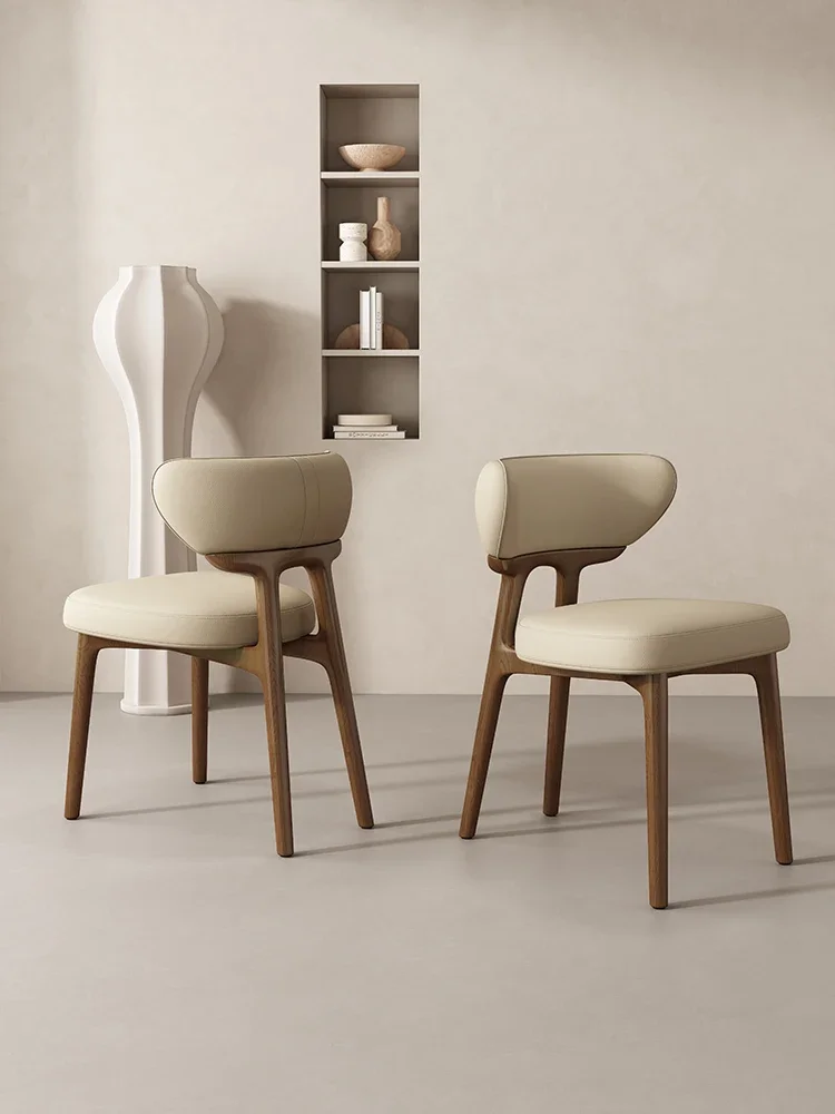 Solid Wood Dining Chair Home Scandinavian Solid Wood Chair Modern Simple Small Flat Hotel