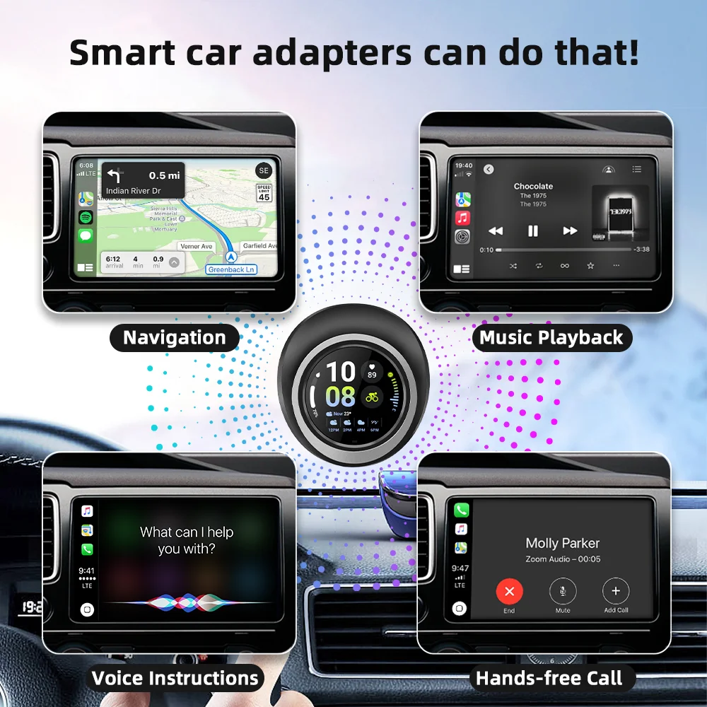 2026 Latest Universal 3 In 1 Wireless CarPlay Android Auto Magic AI Box Touch Screen Plug & Play 8G+128GB 1 Year Warranty