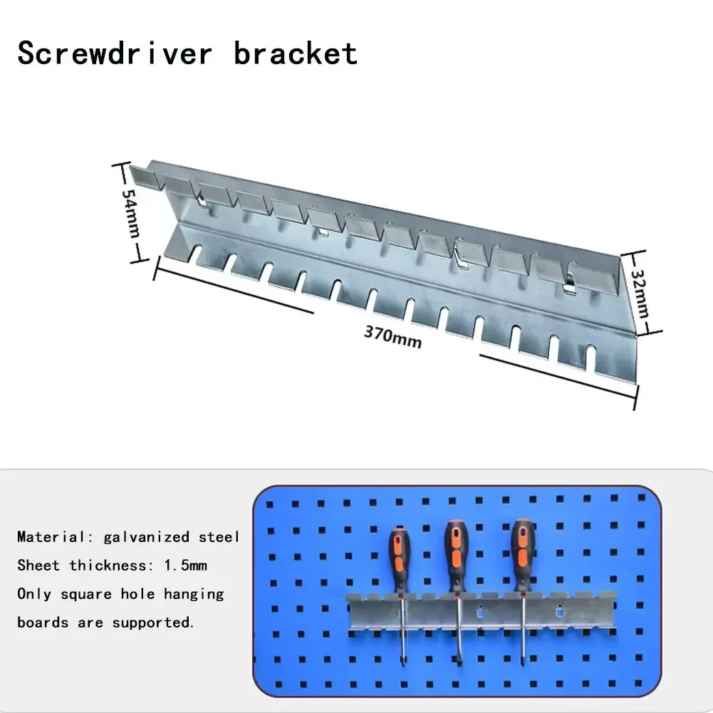 Wall-Mounted Hole Board Hook Hardware Tool Storage Rack Tool Box Hanging Plate Tool Storage Screwdriver  Angle Grinder Organize