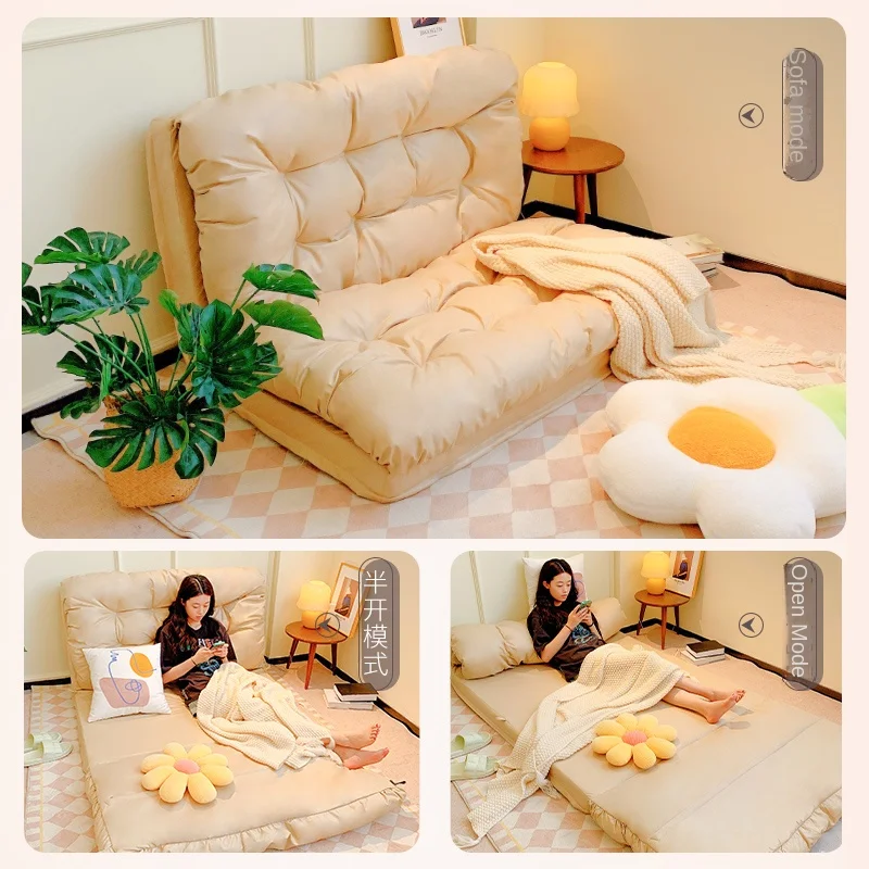 Xl Double Sofa Internet Celebrity Bedroom Folding Sofa Bed Multi-Functional Dual-Use Rental Small Sofa Single