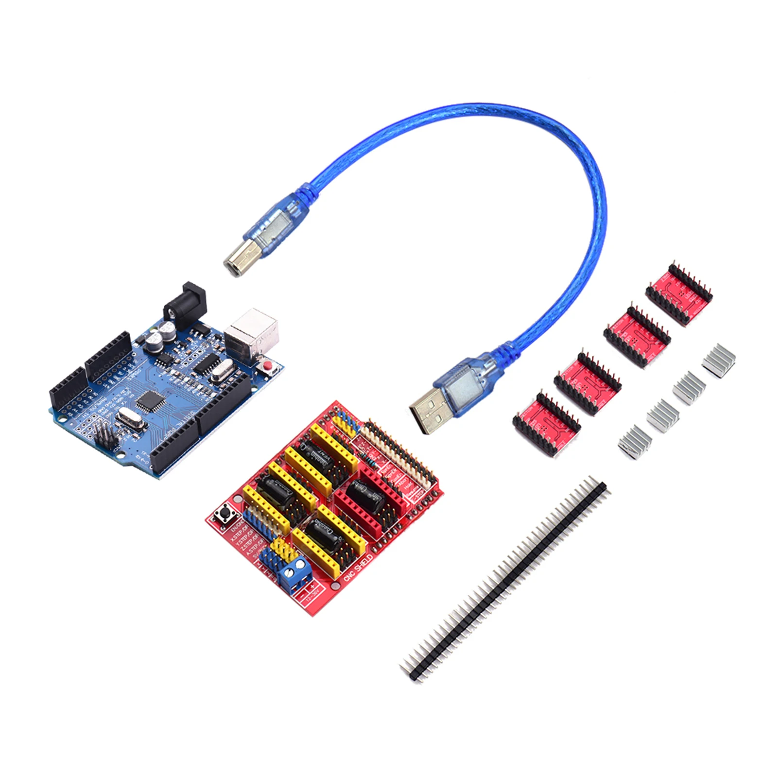 【جديد】ملحقات الطابعة ثلاثية الأبعاد باستخدام الحاسب الآلي Shield R3 Board A4988 طقم السائق مع بالوعة الحرارة للطابعة ثلاثية الأبعاد حفارة