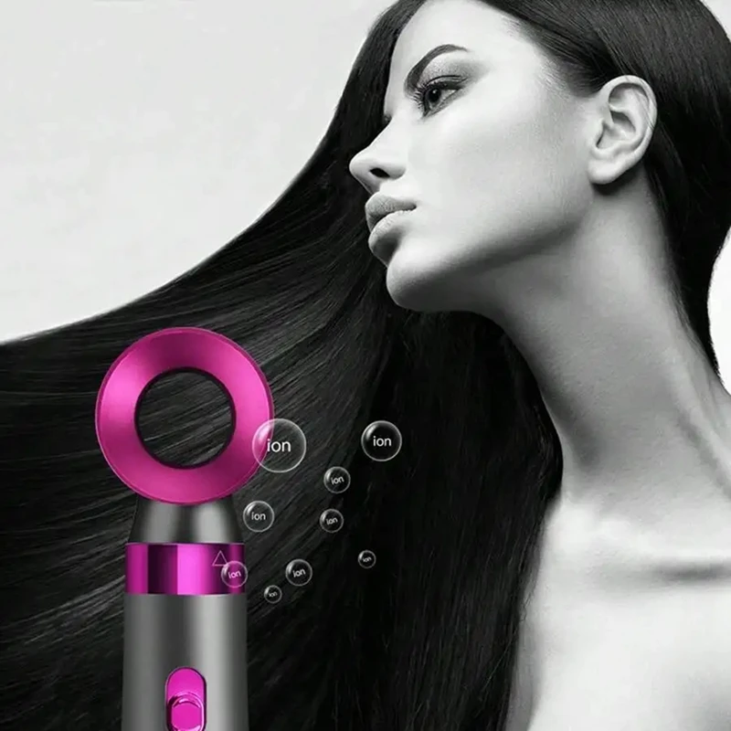 ABKR pengering rambut multifungsi, pengering rambut Ion negatif portabel, lima dalam satu colokan EU