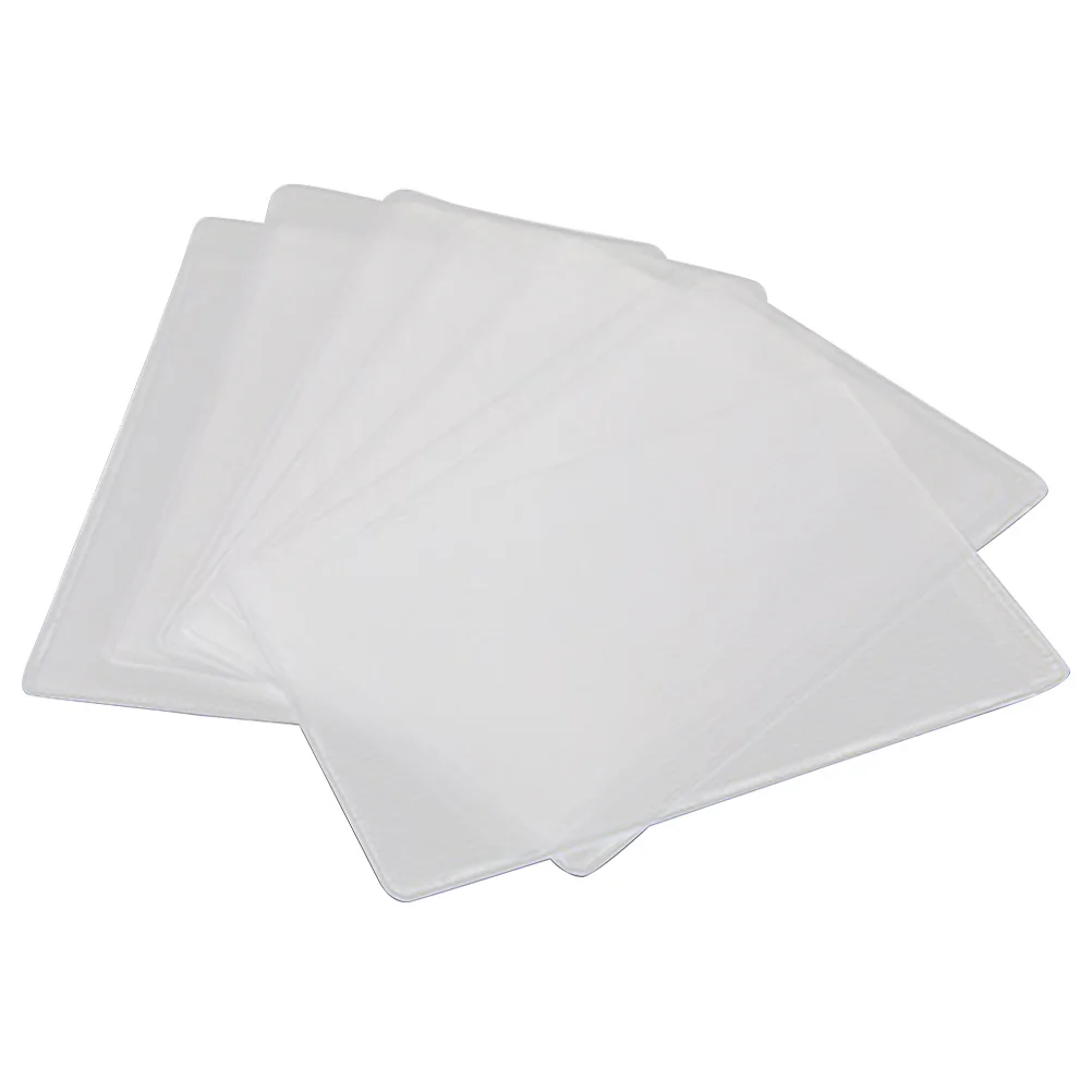 50 قطعة حامل بطاقة شفافة لتخزين بنك الهوية للحافلة غطاء تلميع مملة خفيف الوزن من مادة PVC المنظم #4