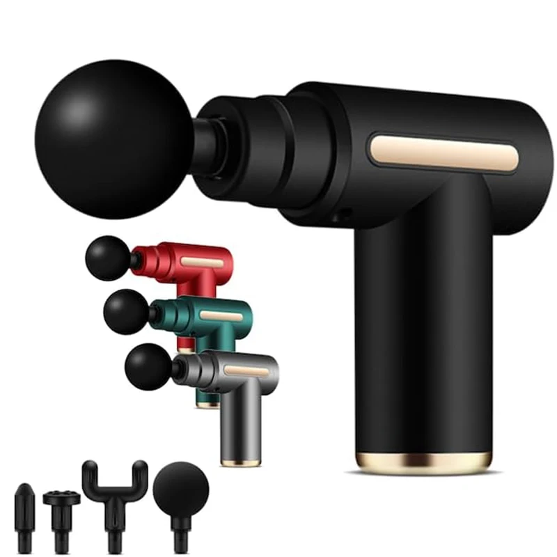 Portable Button Fascia Gun Deep Tissue Massage Mini Lightweight and Adjustable Speed Massage Equipment Suitable for the Body