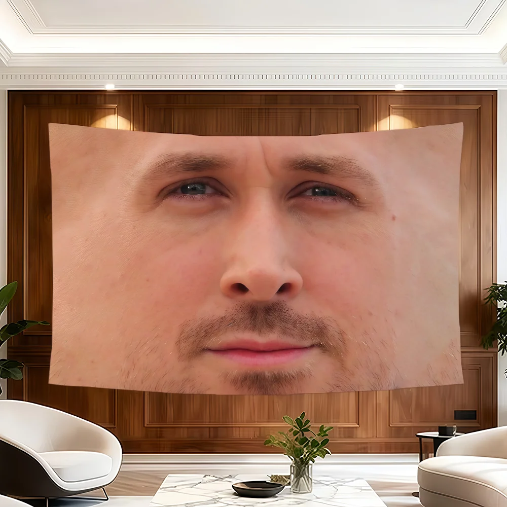 Actor Ryan Gosling Funny flag Room Decoration Wall Tapestry Hanging Aesthetic Bedrooms Advertising Banner