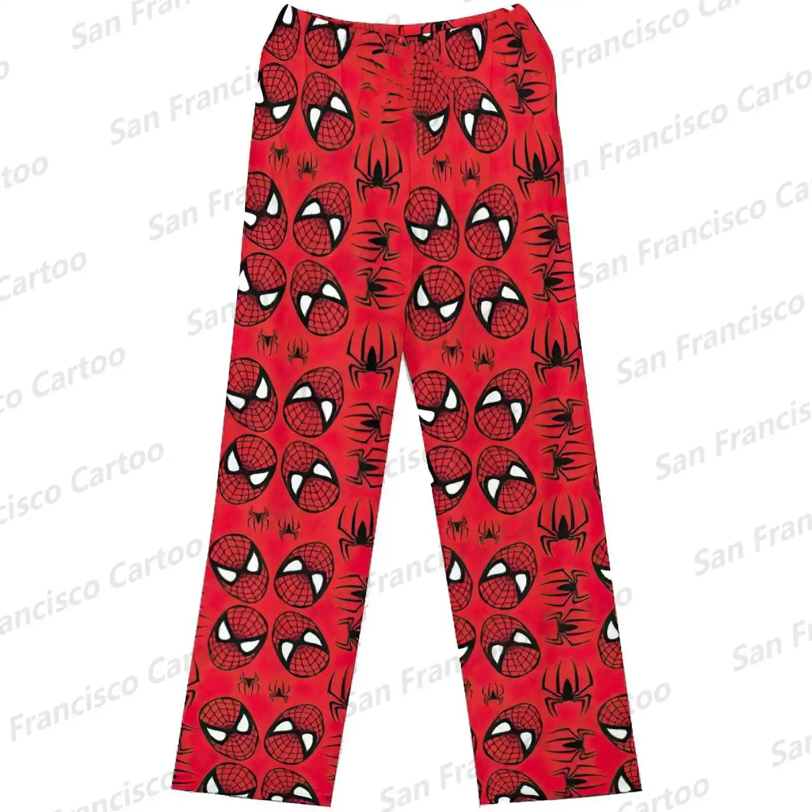 New Summer Boy&Girl Anime Pajama Pants Spider-Man Hello Kitty Cute Cartoon Printed Pants KID/Adult Home Casual Parent-Child Pant