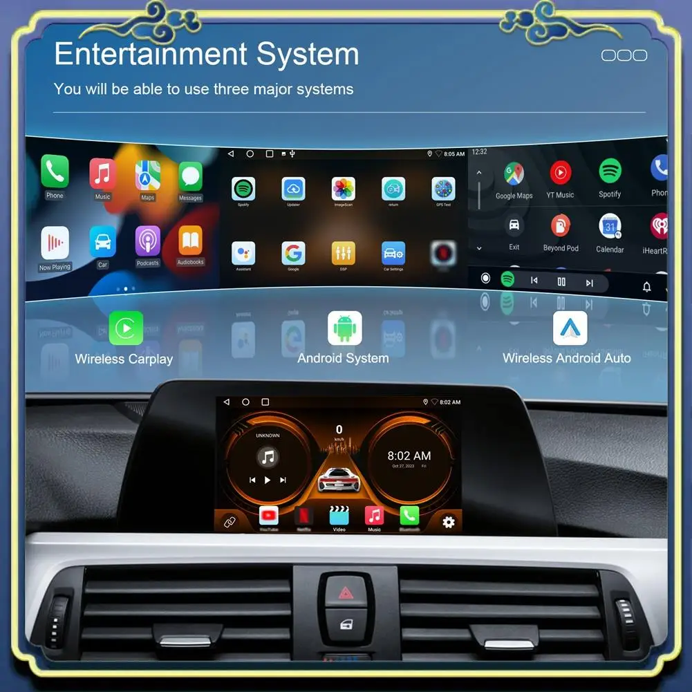 

AU16-Wireless Carplay Adapter For IOS Android, Support Carplay Android Auto 2-In-1 Box , Mirror Link, 2G+32G, Android 13, Easy T