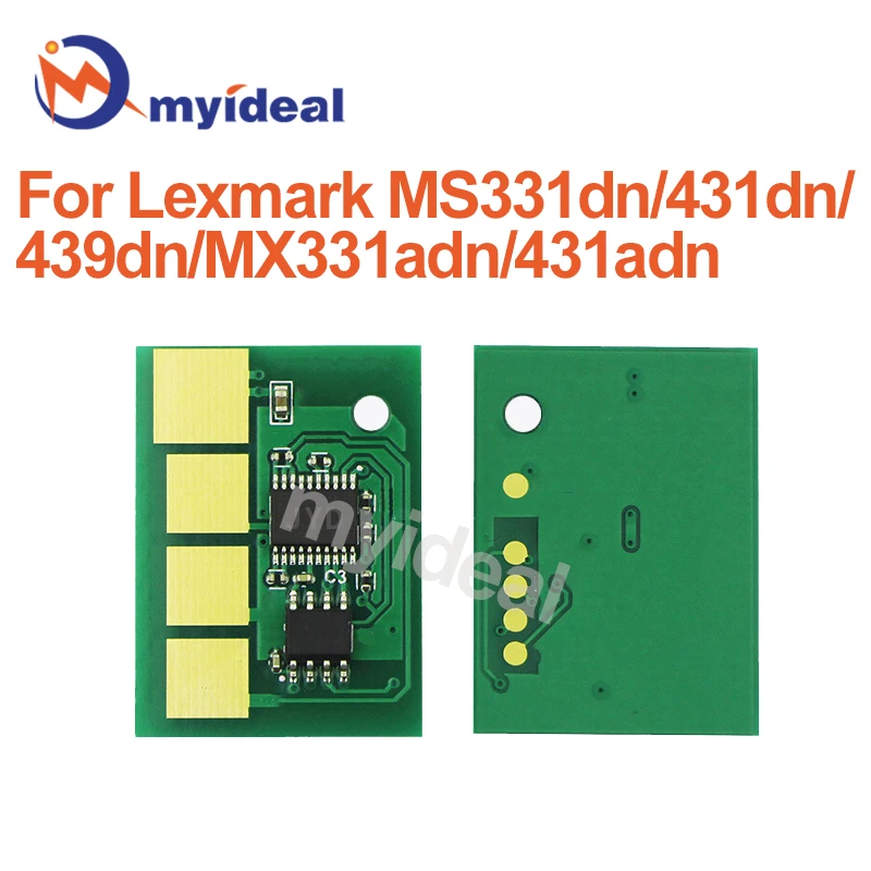 55B0ZA0 Drum Chip for Lexmark MS331dn MS431dn MS439dn MX331adn MX431adn MS331 MS431 MS439 MX331 MX431 Cartridge Printer Chips