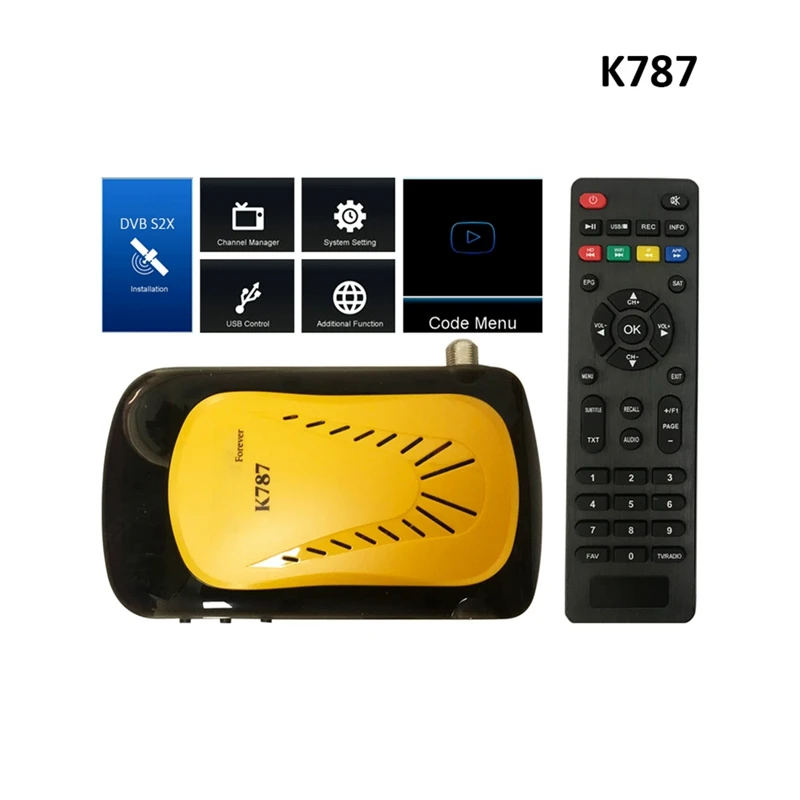 ل Kingbox K787 Hevc H.265 DVB-S2 Set Top Box TV فك SEA MEA Forever IKS استقبال Powervu Biss Apollo5 الاتحاد الأوروبي التوصيل