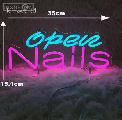 Nails Neon Signs LED Light Business Signage Handmade Neon Sign Lamp for Nail Store Beauty Salon Art Make Up Studio Dropshipping