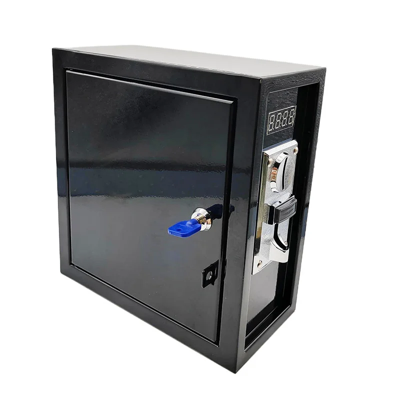 Coin Operated Timer Box Time Control Board Power Supply Box with Multi Coin Acceptor for Washing Machine, Massage Chair