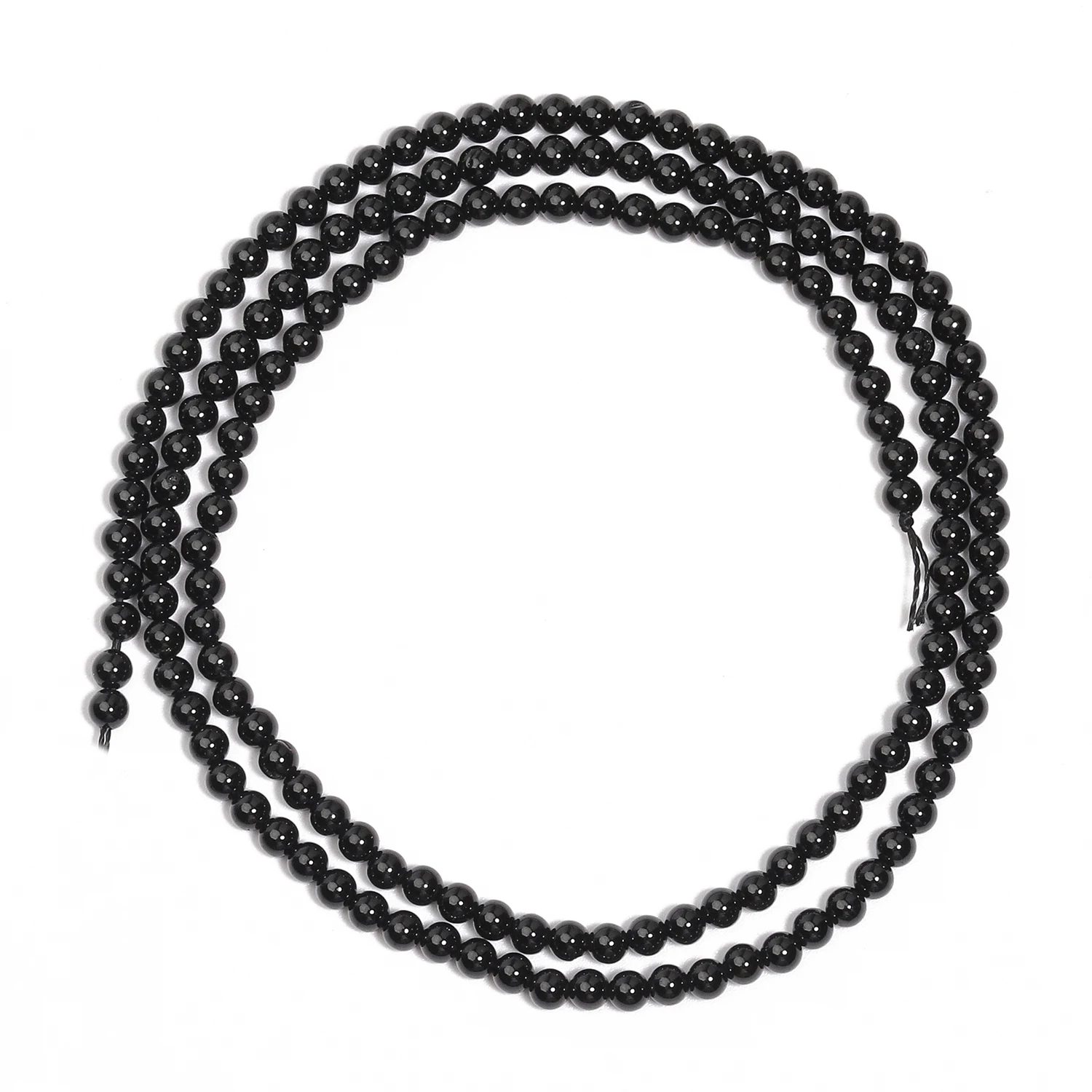 Natural Stone Beads Black Agate Beads 2mm 3mm Round Loose Spacer Beads For Jewelry Making DIY Bracelet Accessories Wholesale