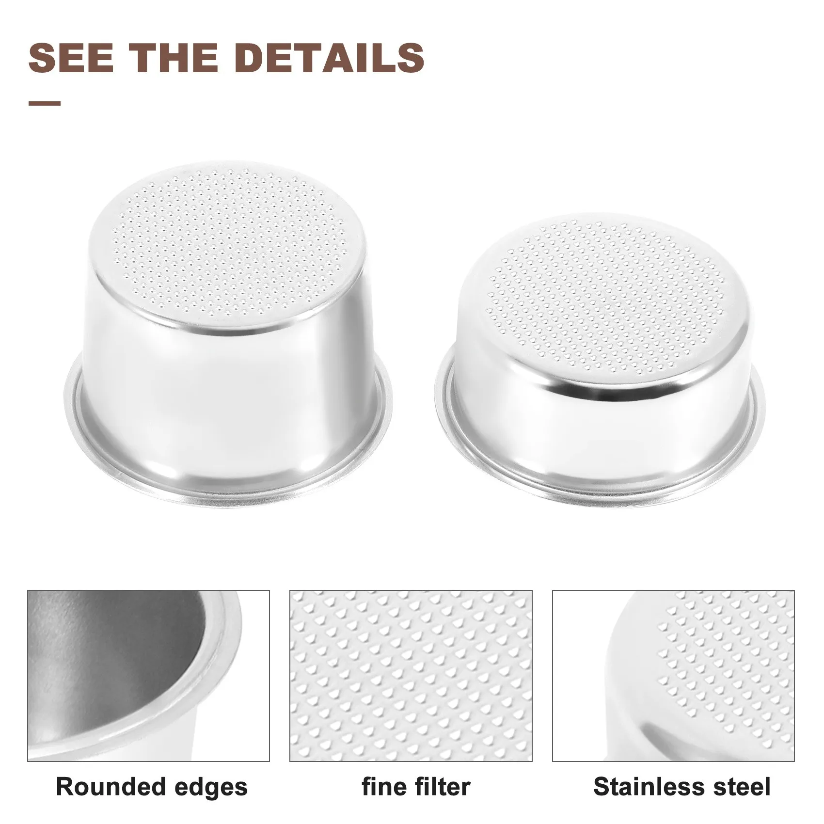 51mm 2/4 Cups Filter Replacement Filter Basket for Coffee Bottomless Portafilter for Delonghi Espresso Machine PartsJAS