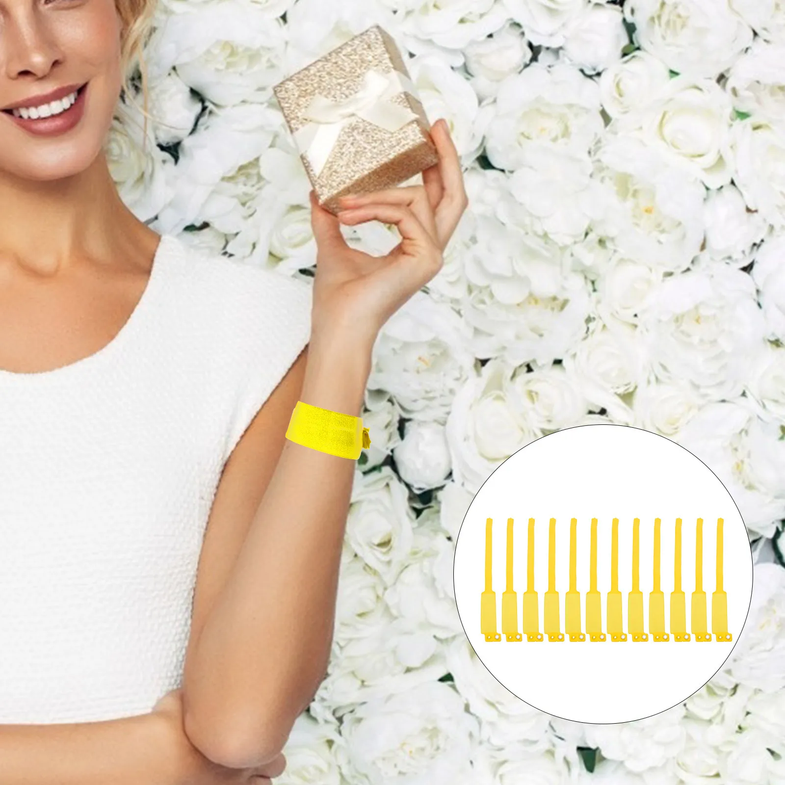 

100 шт. одноразовые браслеты, медицинские браслеты из ПВХ для пациентов, больничные водонепроницаемые идентификационные пластиковые браслеты, принадлежности