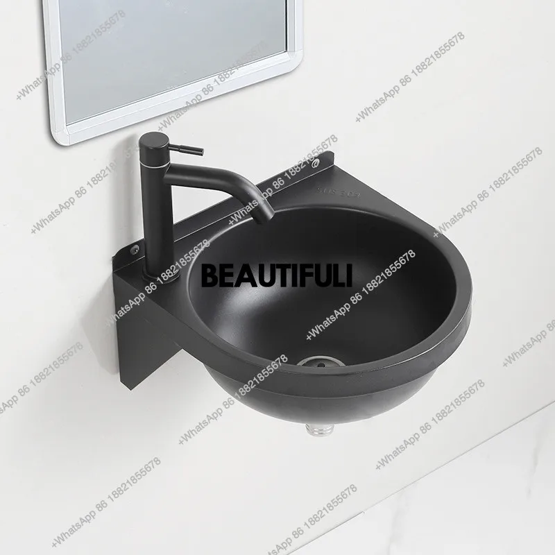 RR stainless steel household small unit small wall mounted washbasin balcony bathroom washbasin simple basin