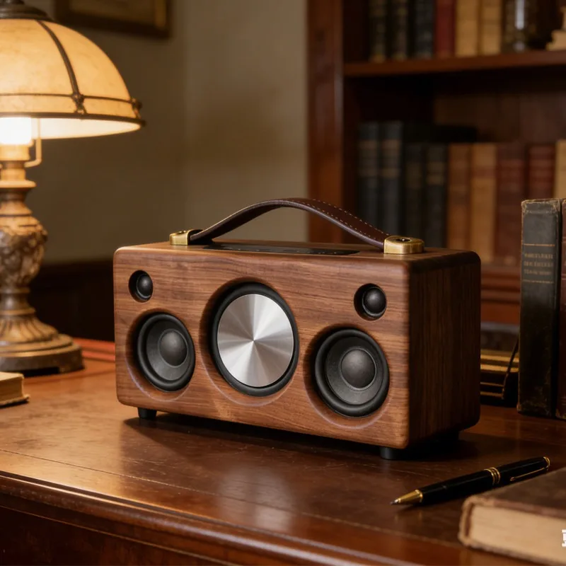 Speaker Solid Wood Wireless Bluetooth Speaker High Sound Quality New Heavy Bass Stereo Subwoofer Desktop Speaker