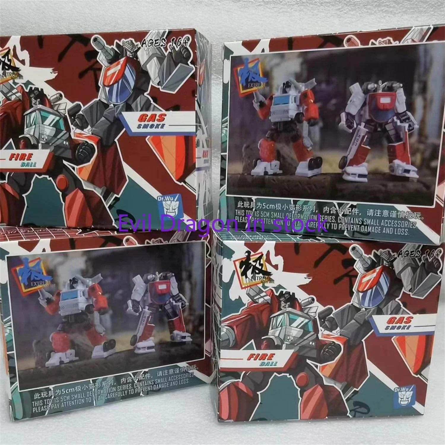 재고 있음 변환 장난감 Dr. Wu DW-E31 배기 연기 DW-E32 Artfire Fireball 액션 피규어 장난감 컬렉션