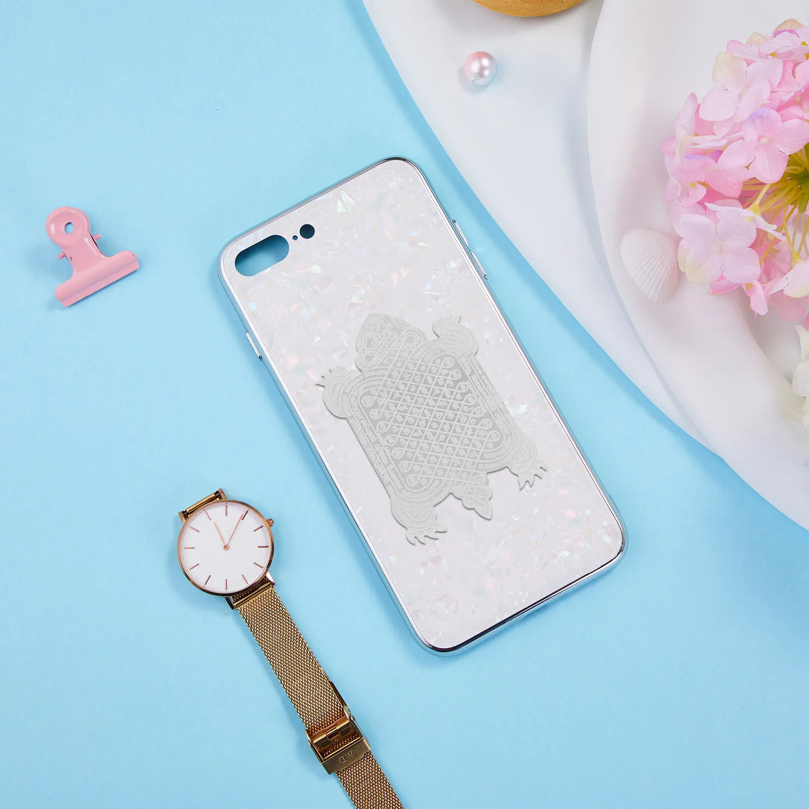 

Turtle Shaped Phone Case Decor Metal Lucky Tortoise Patch Wealth Boosting Trinket Chinese Mythology Inspired Accessory