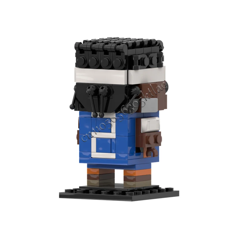 163ピース MOC スポーツスーパースターキャラクターコレクションシリーズ ブリックヘッドモデル DIY クリエイティブパズル 誕生日漫画アニメフィギュアおもちゃギフト