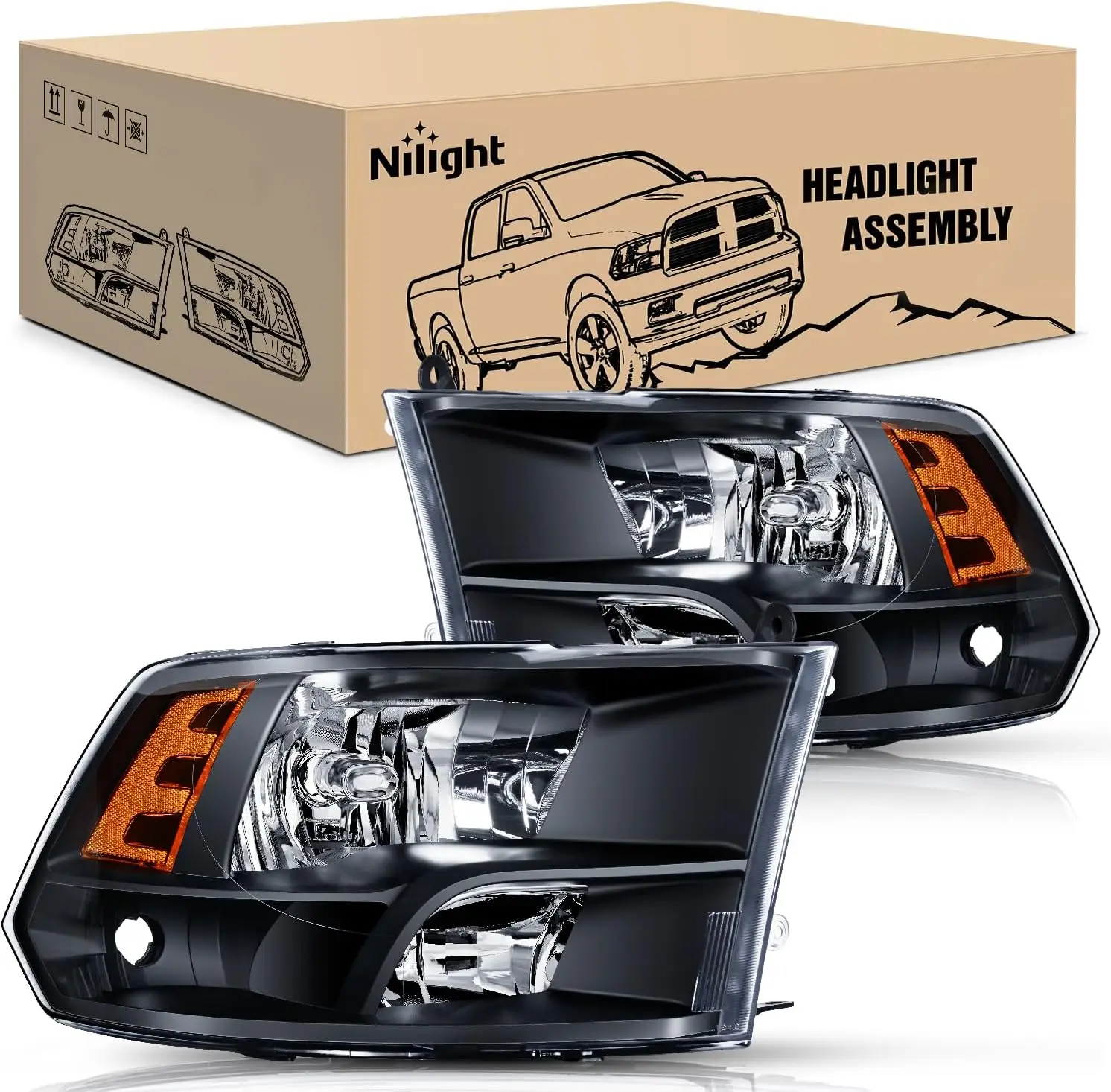 

Фара в сборе 2009 2010 2011 2012 2013 2014 2015 2016 2017 2018 Ram 1500 2500 3500 Пикап Quad Замена фар в сборе