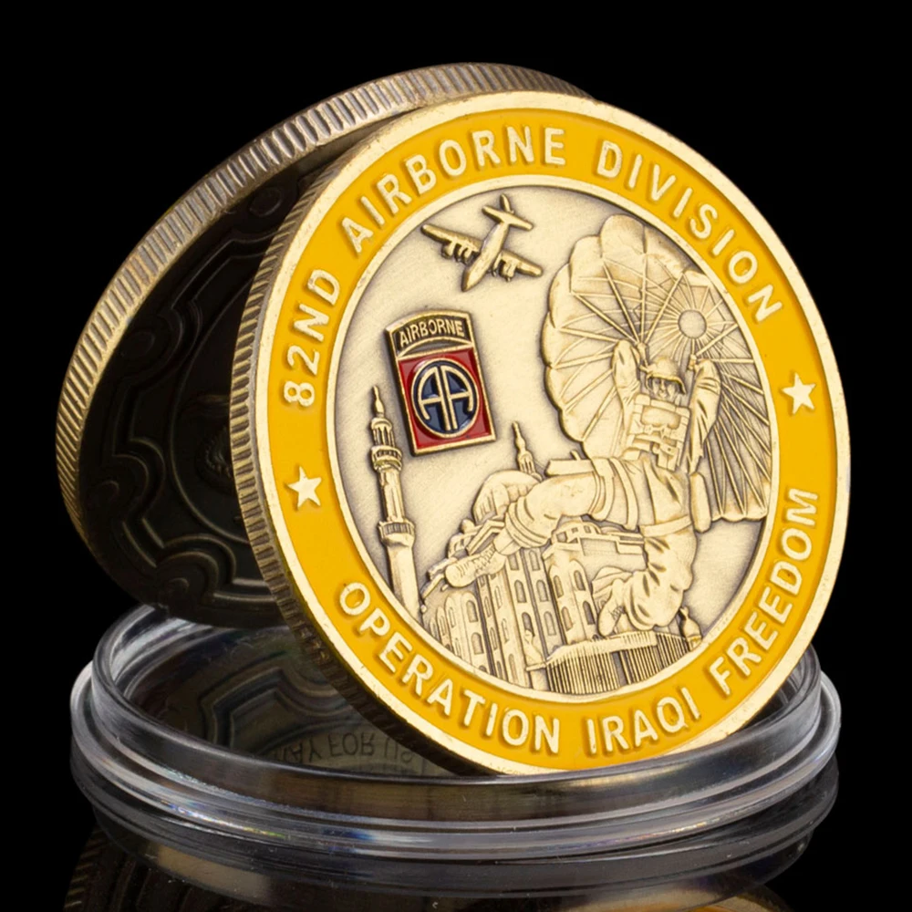 2003 Operation Iraqi Freedom 82nd Airborne Division Saint George Commemorative Challenge Coin Collection Gift