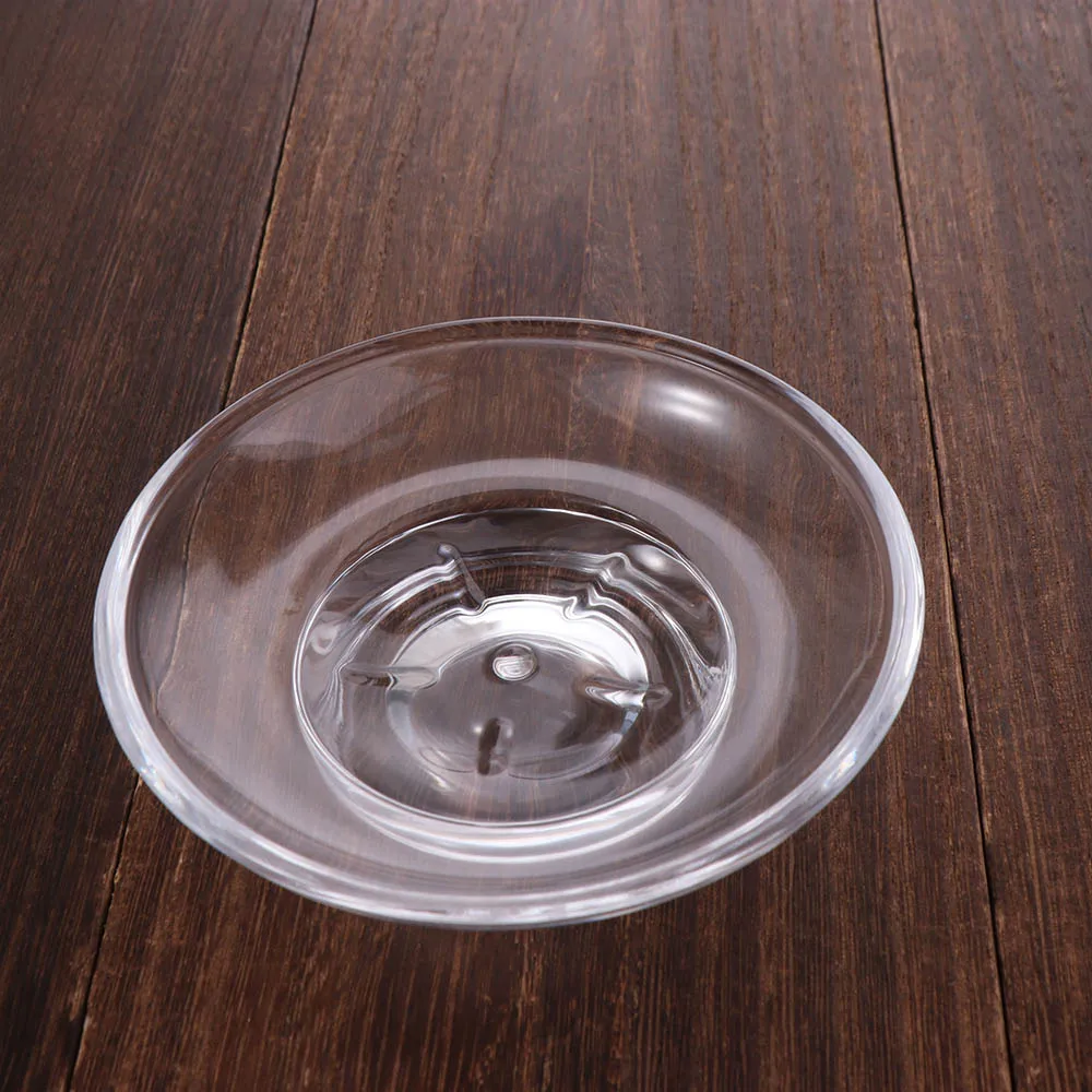 Clear Matte Glass Soap Dish Keep Soap Bars Dry Round Glass Transparent Glass Soap Box Creative Extend Soap Life Soap Holder