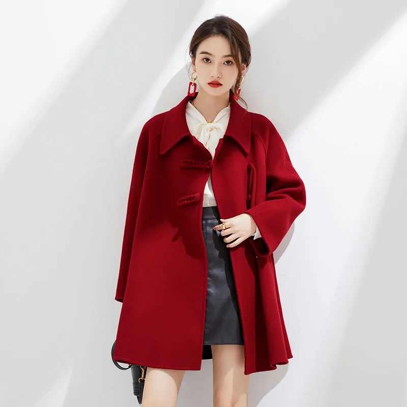 

high-end coat NEW 2026 autumn and winter new cashmere coat women's single breasted fashionable slim fit pure wool