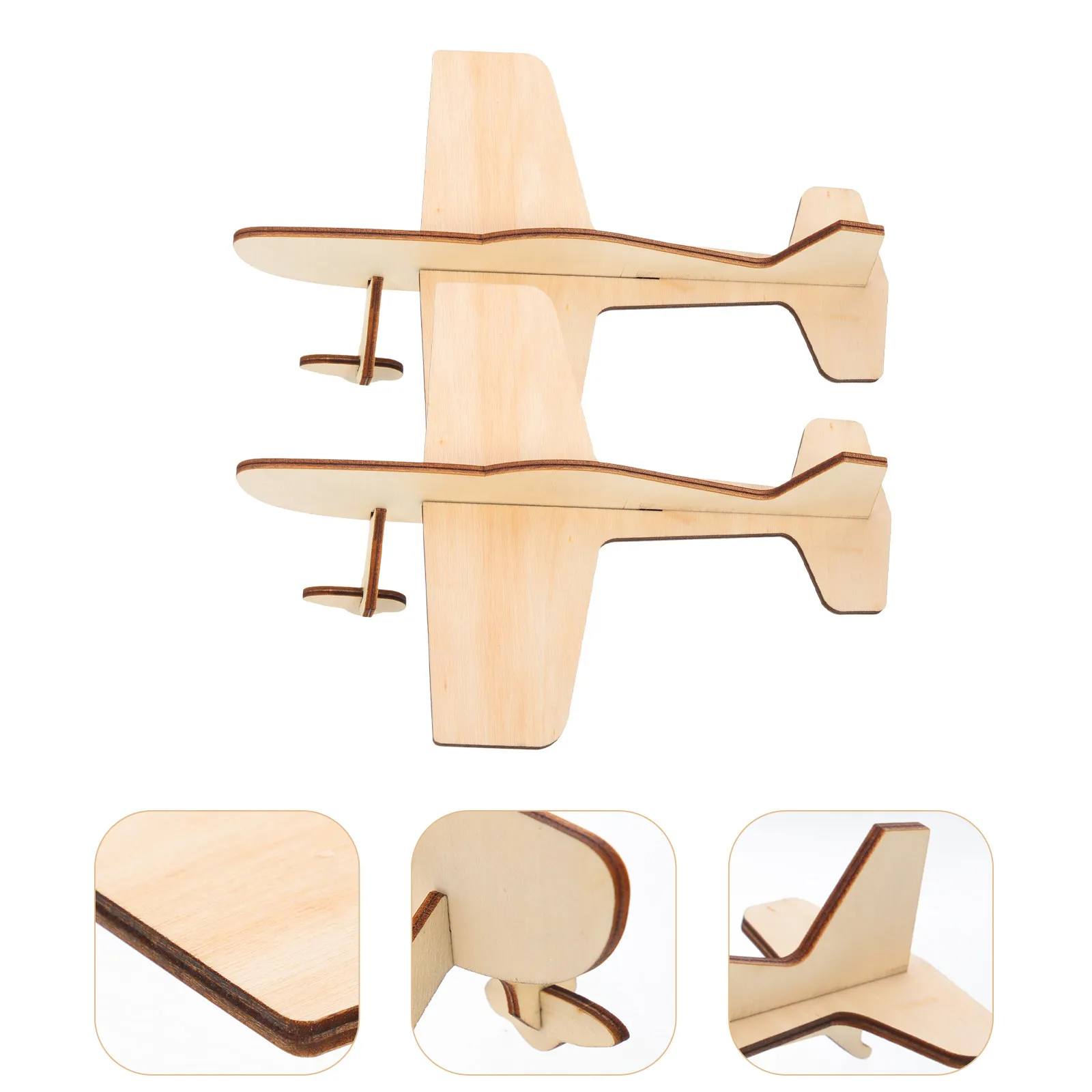 

Набор из 2 деревянных 3D-пазлов для сборки самолетов, развивающий подарок для детей, мальчиков и девочек, на День рождения, Рождество, для домашнего декора