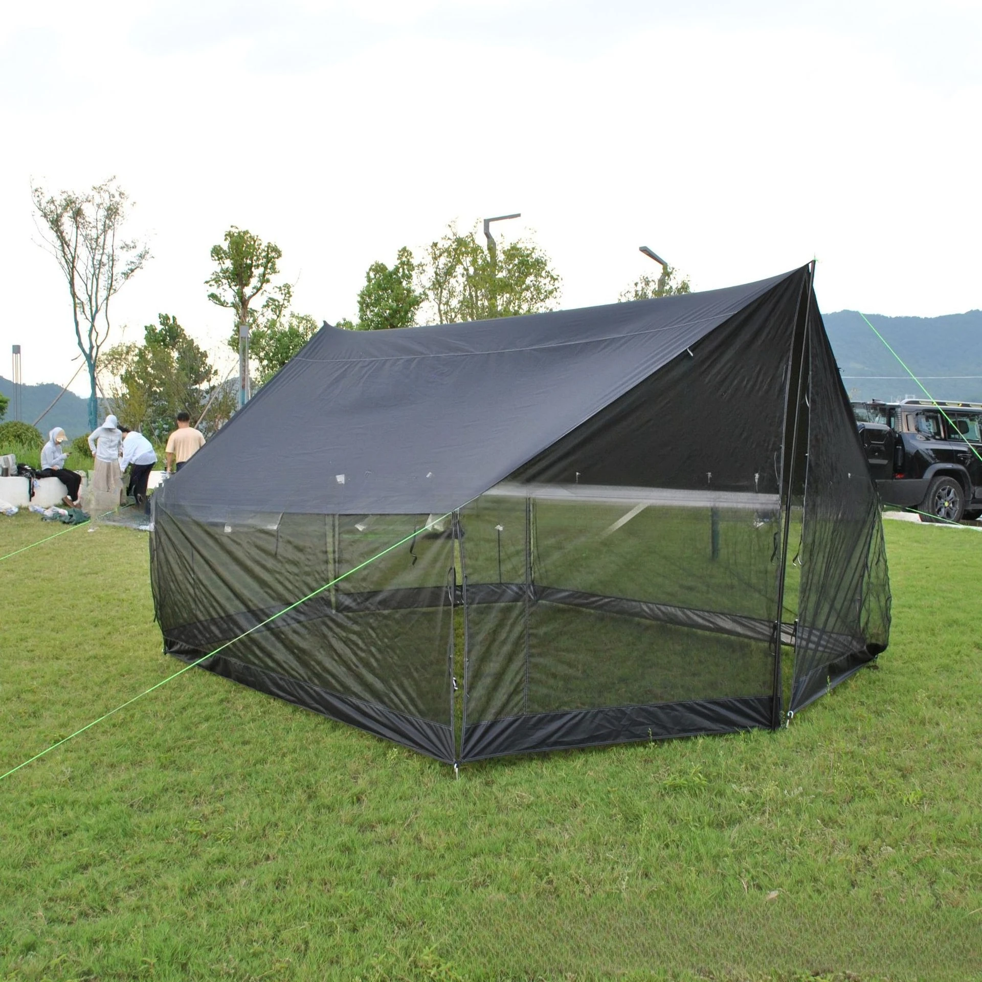 Multifunctional canopy mesh tent, parking canopy tent, 8 people with mesh hammock canopy can be matched with hammock