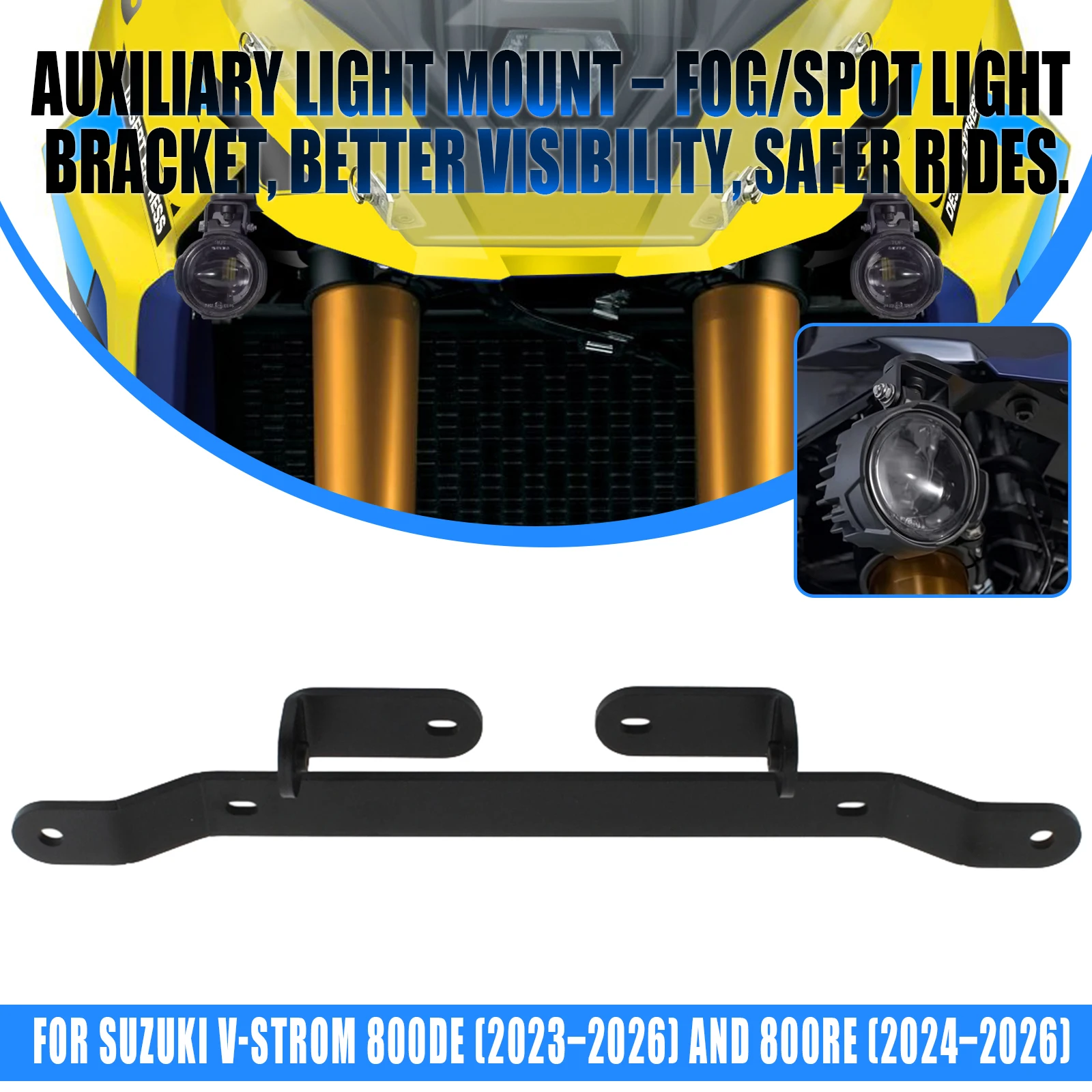 For Suzuki V-Strom 800DE 800RE 2024-2026 Motorcycle LED Driving Lights Auxiliary Spot Light Bracket Fog Lamp Spotlight Supports