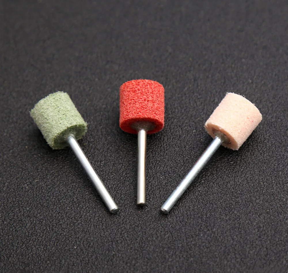 3Mm Schacht Kleur Fiber Wiel Slijpen Hoofd Nylon Slijpen Hoofd Diameter 14Mm Voor Auto Metalen Hout Plastic Grit 240 320 400-1500