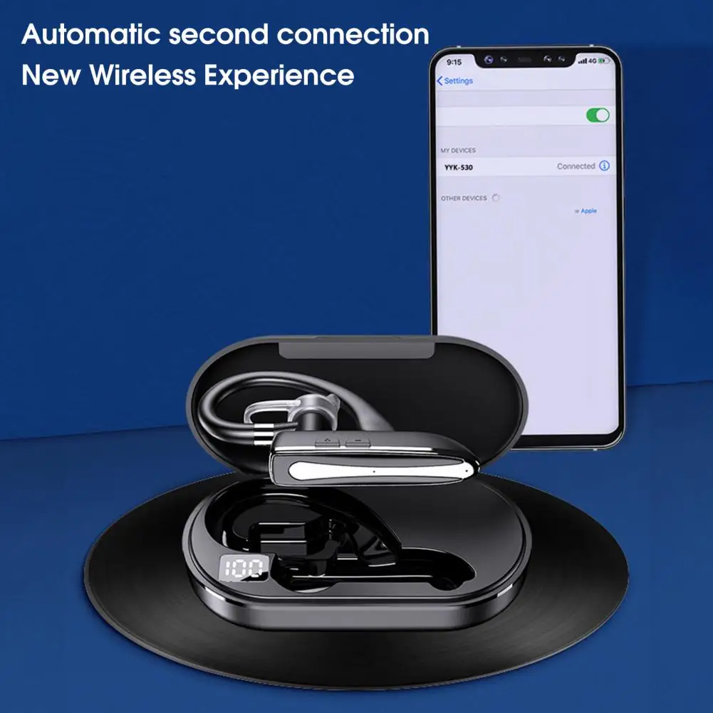 YYK-530 سماعة أذن متينة خفيفة الوزن تعمل باللمس، صوت HiFi، سماعة أذن لاسلكية متوافقة مع البلوتوث، ملابس مريحة