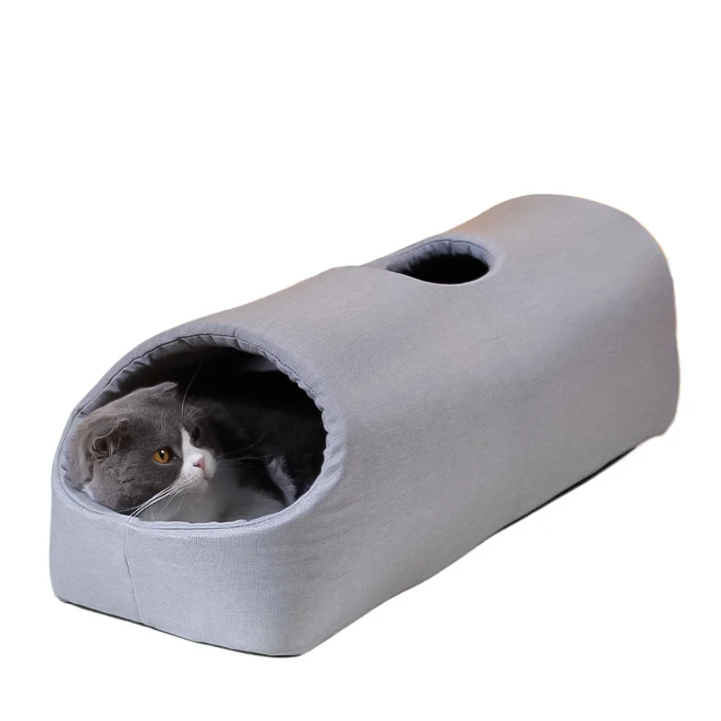 

Cat Nest Cat Tunnel 2-in-1 Four-season Winter Warm Pet Cat Supplies Semi-enclosed Kitty House Sleeping Padded and Thickened