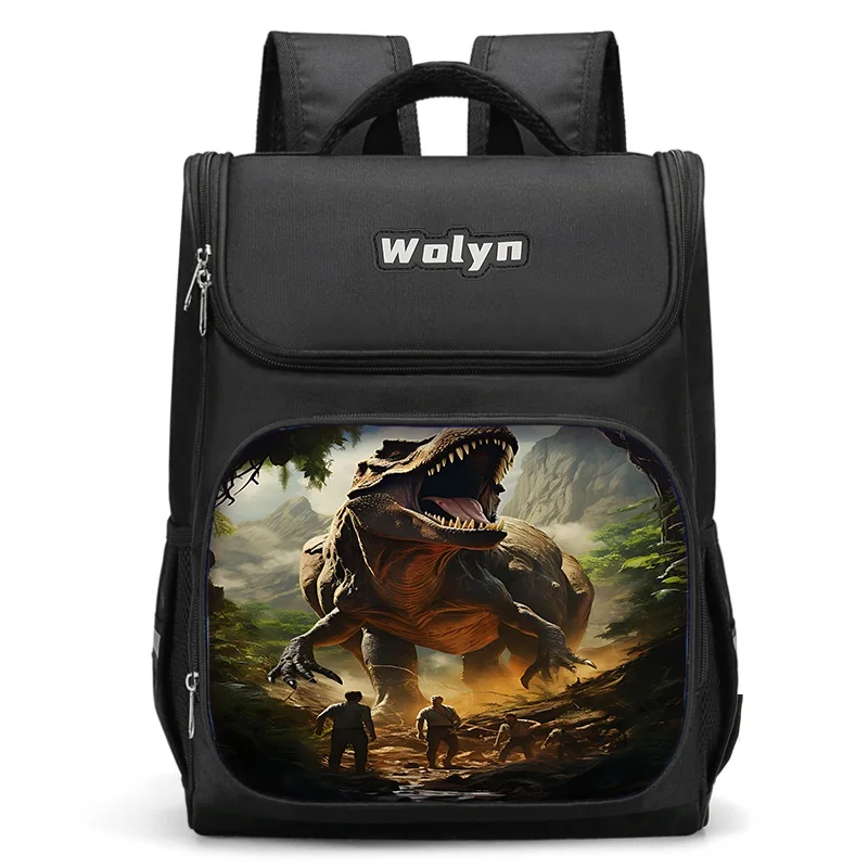 Jurassic Period Dinosaur Park Large Child Backpack Boy Girl School Bag For Men Women Traveling Backpack Durable Multi Compartmen