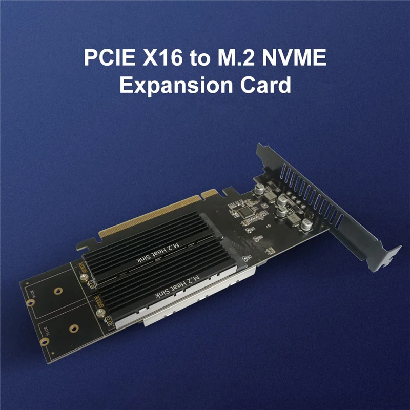 Imagem -03 - Placa de Expansão Pci Express com Dissipador Adaptador Pcie para m2 Pcie X16 Portas m2 Nvme m Key Ssd Pci