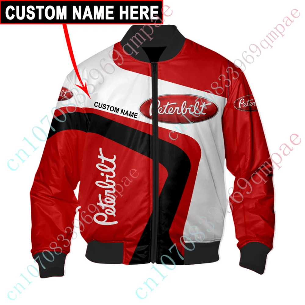 Peterbilt Clothing Thick Coats Bomber Jacket Harajuku Parkas Windbreaker Techwear Baseball Uniform Jackets For Men Custom Logo