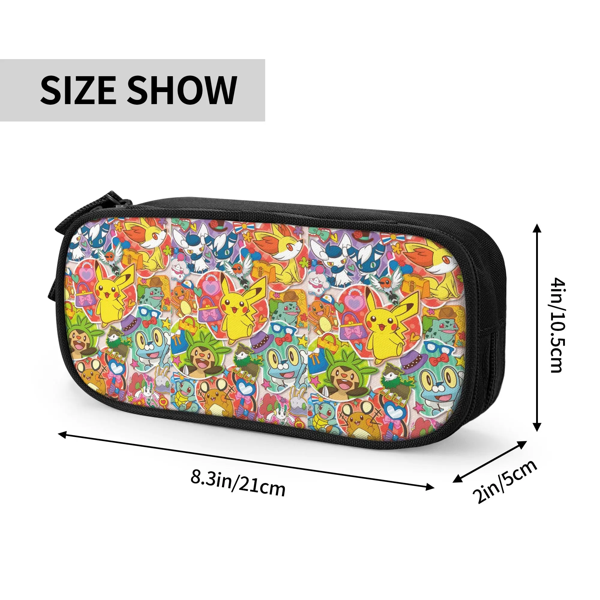 Custom Cartoon Pokemon Theme Large Capacity Bags for Child  Handheld Study Bag for Boys Gilrs Kids