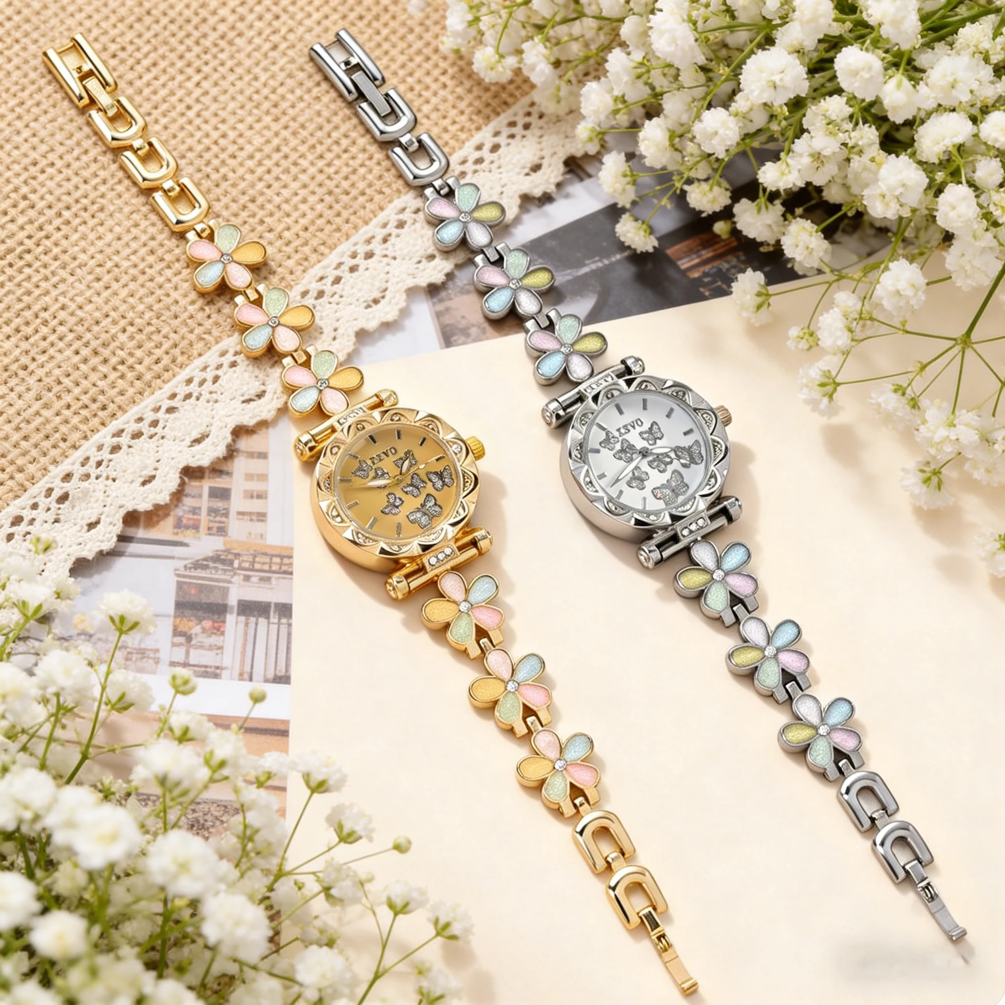 

Стильные, минималистичные женские кварцевые часы с цветочным узором – идеально подходят для любого случая. Распродажа в честь Черной пятницы / Годовая распродажа / Подарок на день рождения