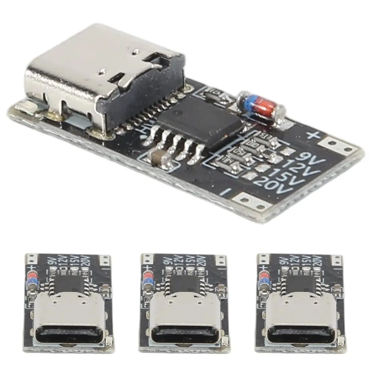 AT42 4PCS USB-C PD Trigger Board Module PD/QC Board Fast Charge USB Type-C to 12VPower Delivery Boost Module