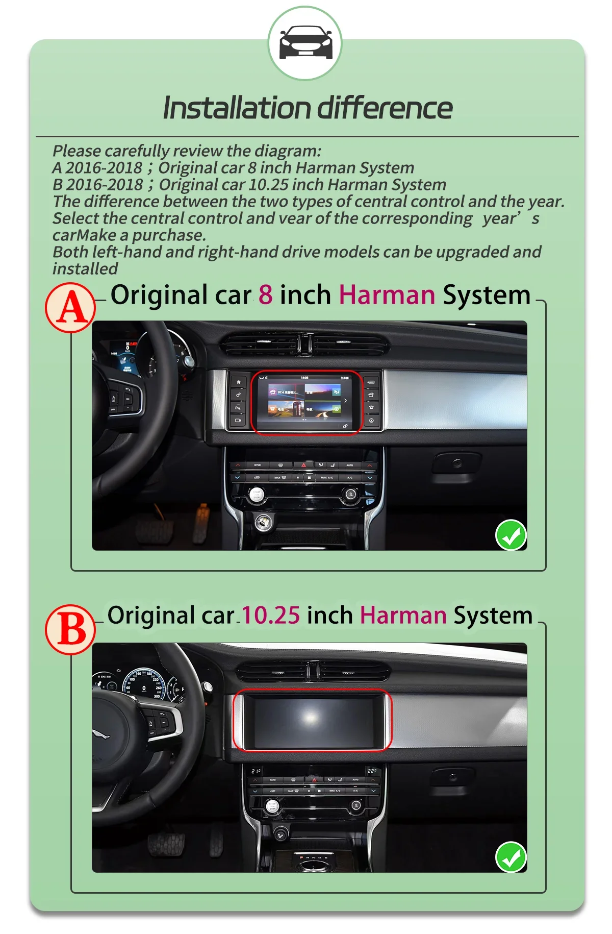 Android13 de 10,25 pulgadas para Jaguar XF XFL X260 2016-2019 navegación GPS para coche Radio reproductor Multimedia Carplay Android Auto unidad principal