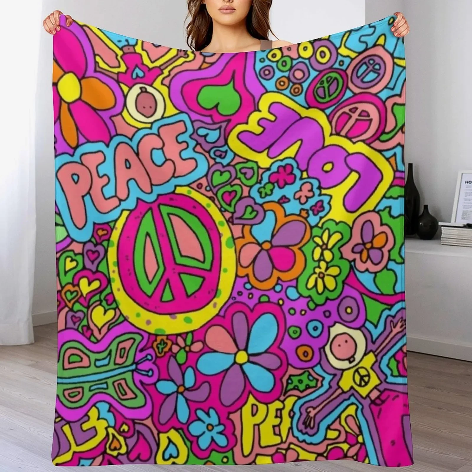 

More Love and Peace Throw Blanket Baby Weighted Custom Decorative Throw Blankets